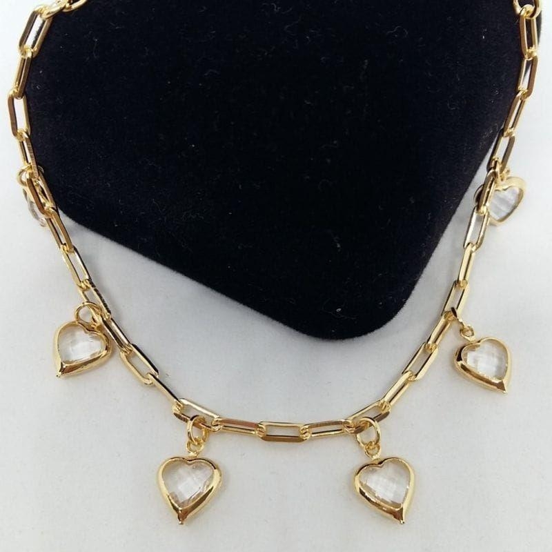 PULSEIRA PINGENTE CORAÇAO CRISTAL CARTIER