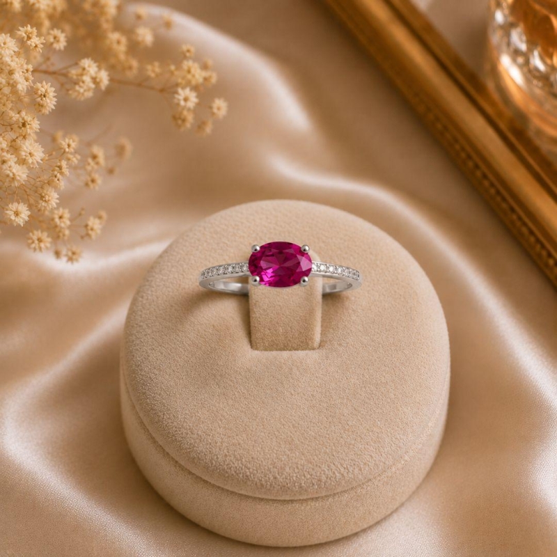 ANEL OVAL ROSA
