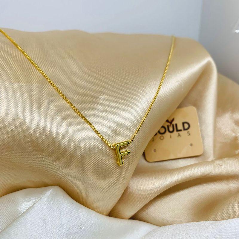 CORDÃO LETRA F LISA