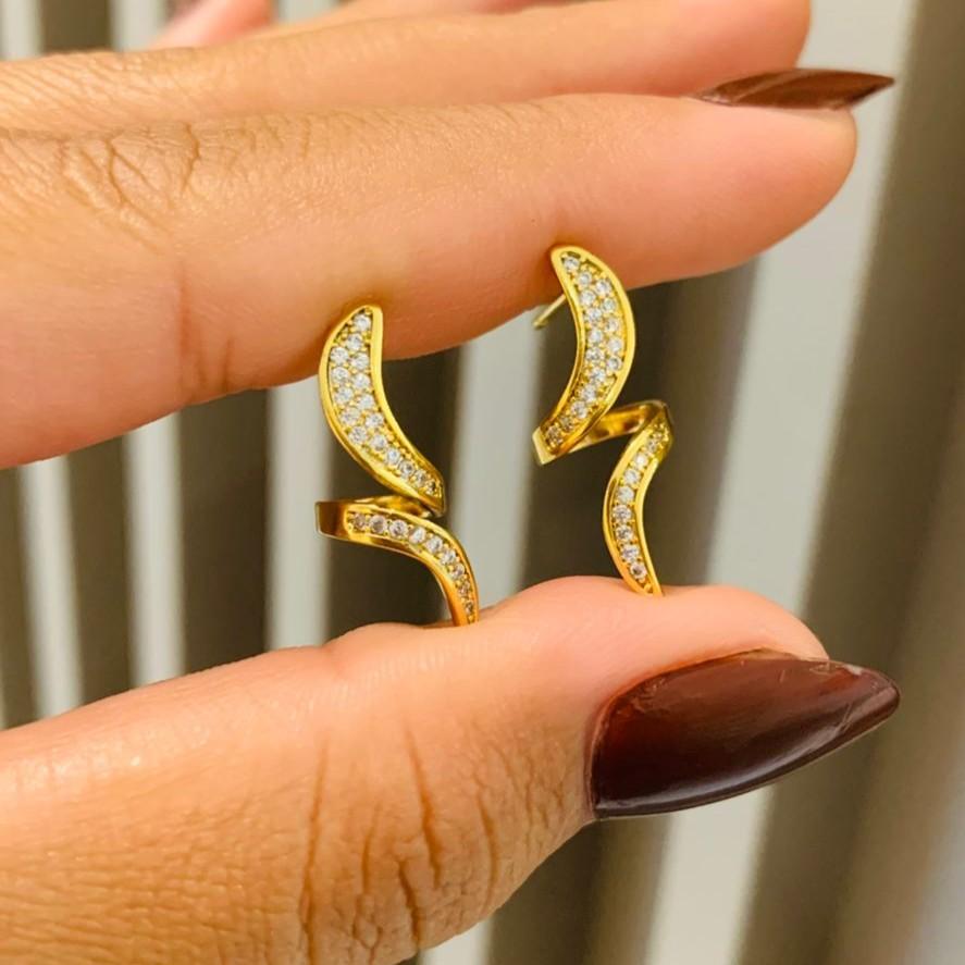 BRINCO TRANÇADO COM ZIRCONIA