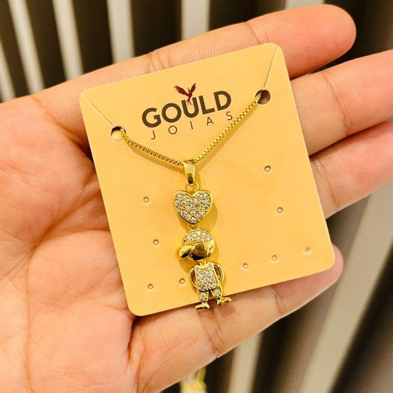 COLAR MENINO CORAÇAO C/ ZIRCONIA