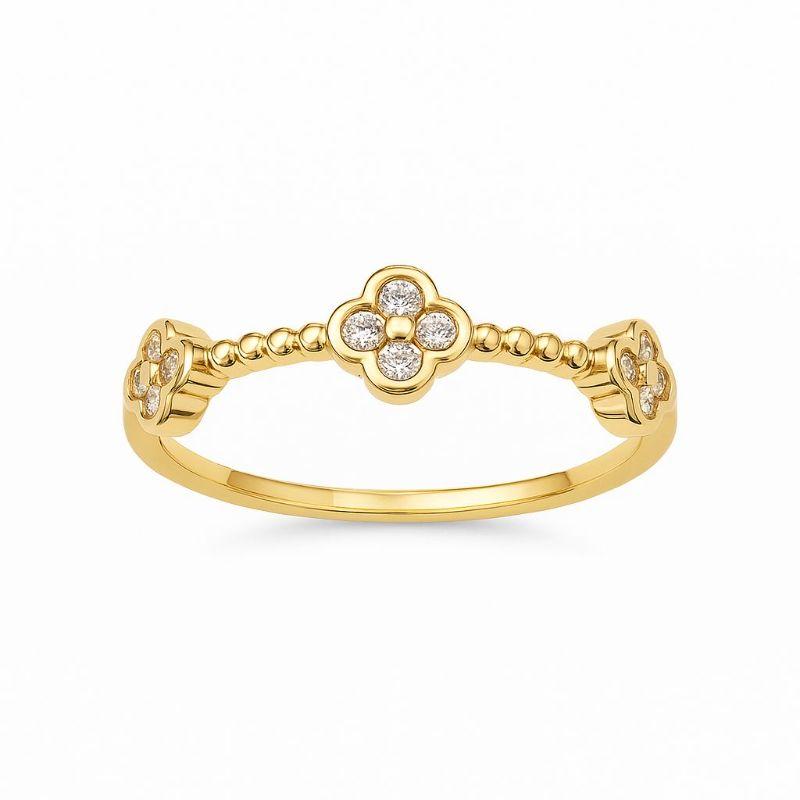 ANEL 3 TREVO CRAVEJADO