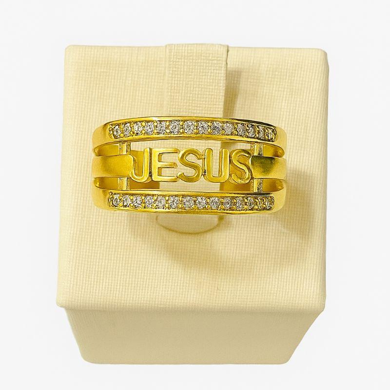 ANEL JESUS 2 FILA CRAVEJADA