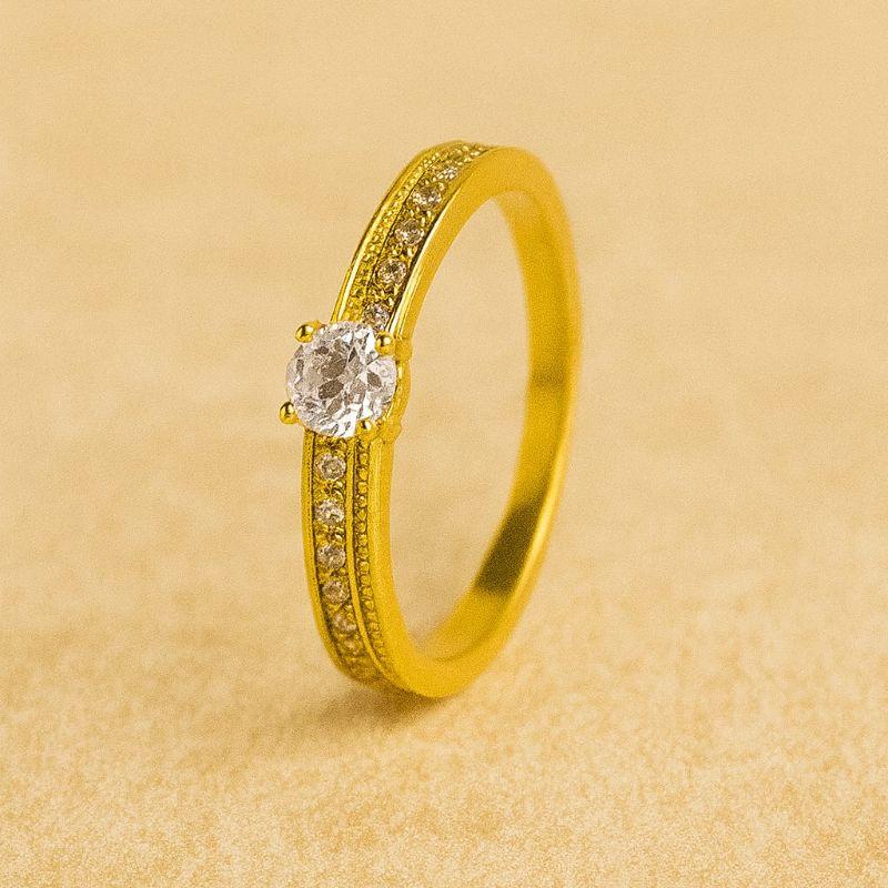 ANEL SOLITÁRIO COM ZIRCONIA