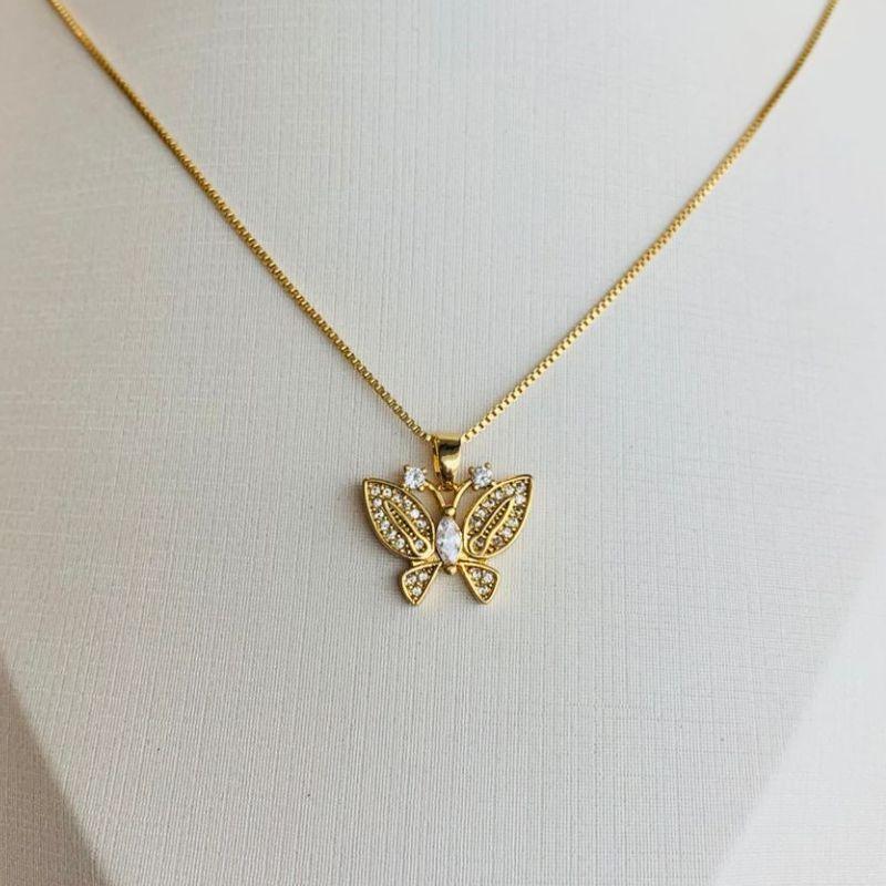 COLAR BORBOLETA CRAVEJADO