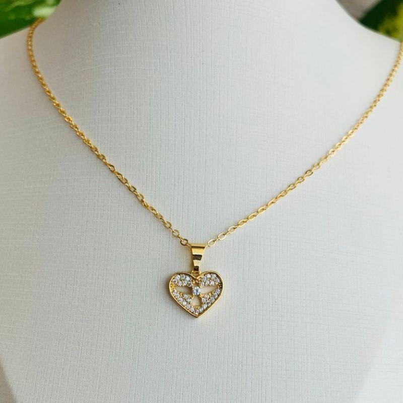 COLAR  CORAÇAO CRAVEJADO ESPIRITO SANTO