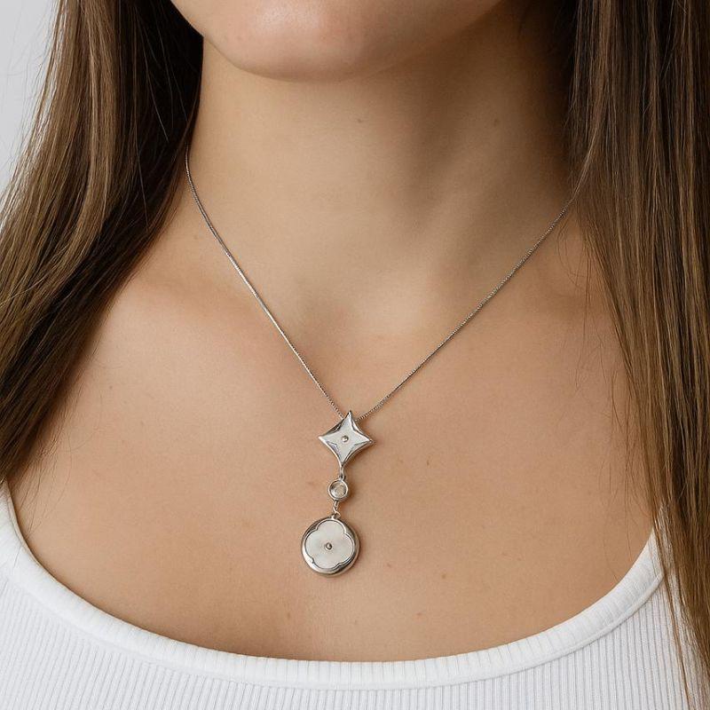 COLAR TREBO BRANCO DUPLO