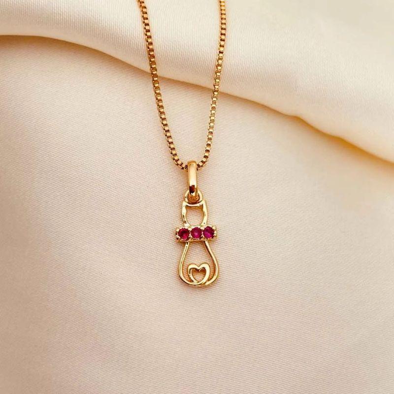 PINGENTE GATINHO ROSA