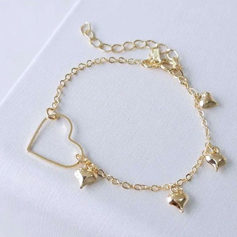 PULSEIRA CORAÇAO LISO E VAZADO