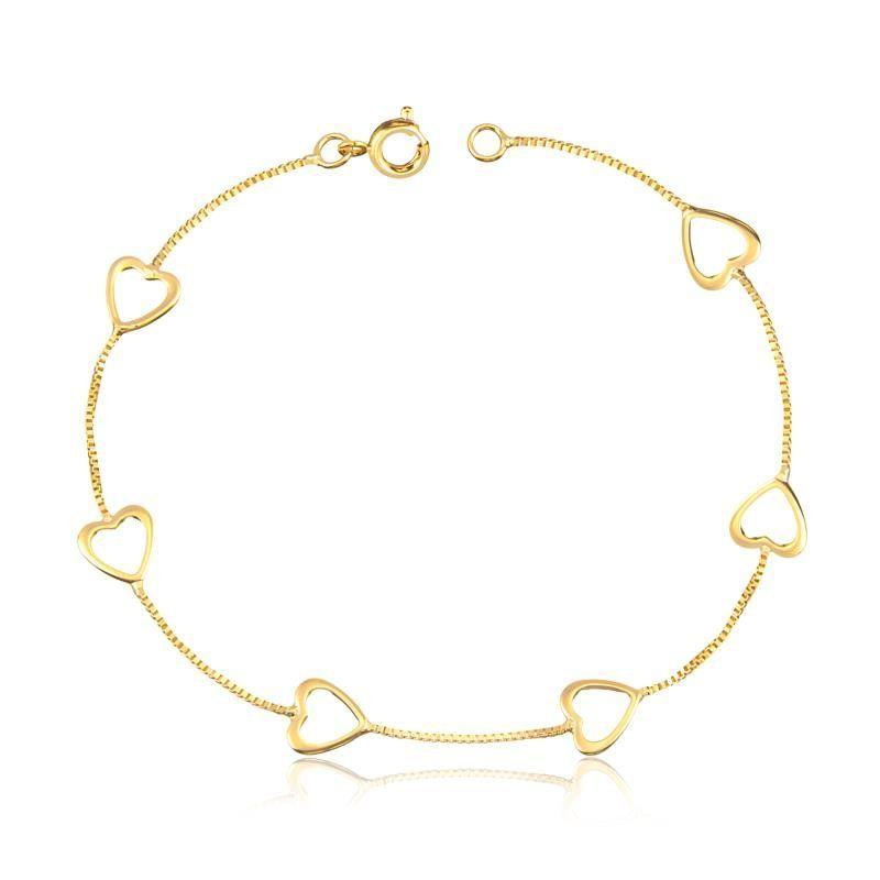 PULSEIRA CORAÇAO VAZADO CORRENTE VENEZIANA