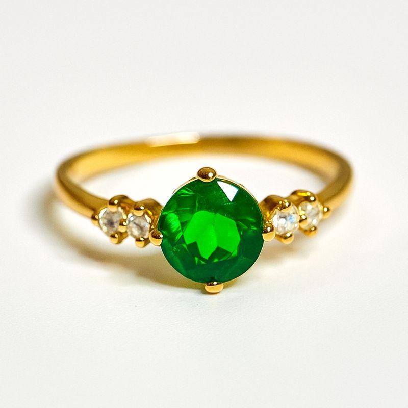 ANEL VERDE C/ ZIRCONIA