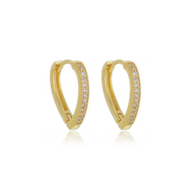 ARGOLA OVAL CRAVEJADA MEDIA