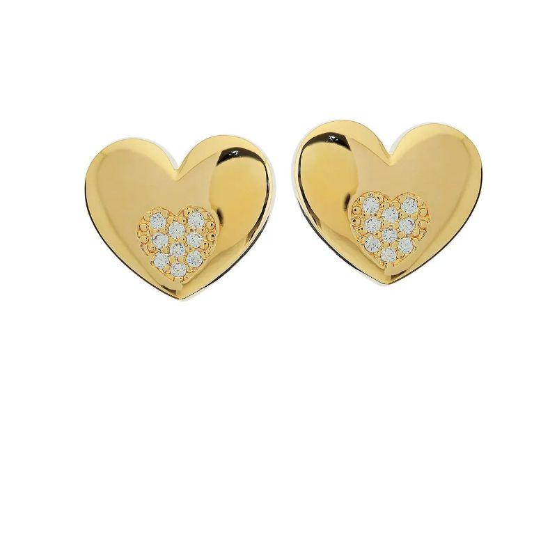 BRINCO CORAÇAO LISO C/ ZIRCONIA