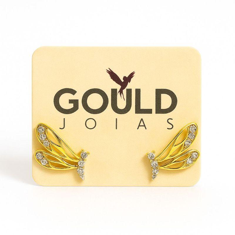 BRINCO FORMATO BORBOLETA C/ ZIRCONIA