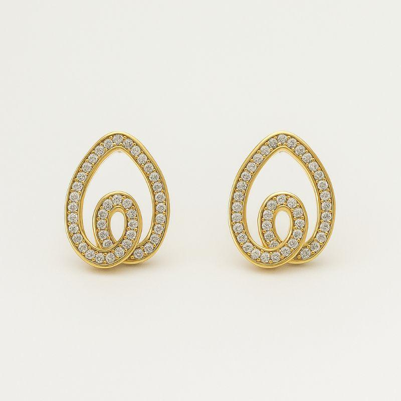 BRINCO GOTA TRANÇADA CRAVEJADA