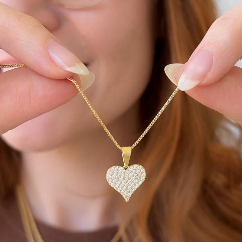 COLAR CORAÇAO CRAVEJADO