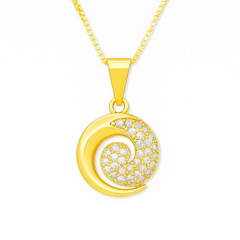 COLAR ESPIRAL C/ ZIRCONIA