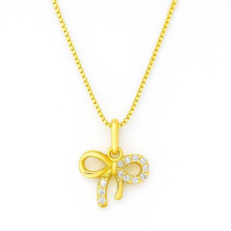 PINGENTE LAÇO C/ ZIRCONIA