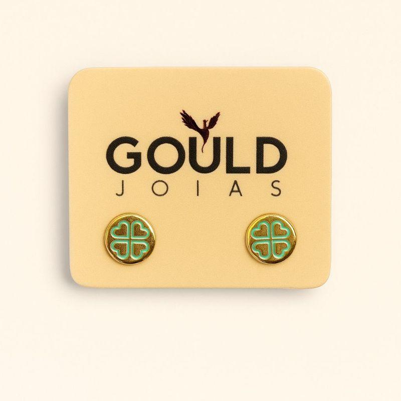 BRINCO PLAQUINHA C/ TREVO VERDE INFANTIL