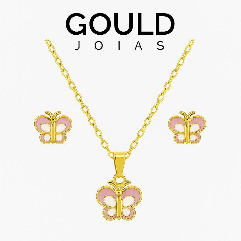 CONJUNTO BROBOLET ROSA/BRANCO INFANTIL