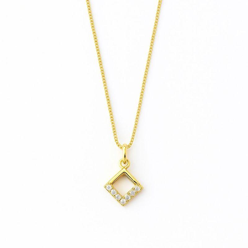 COLAR QUADRADO C/ ZIRCONIA