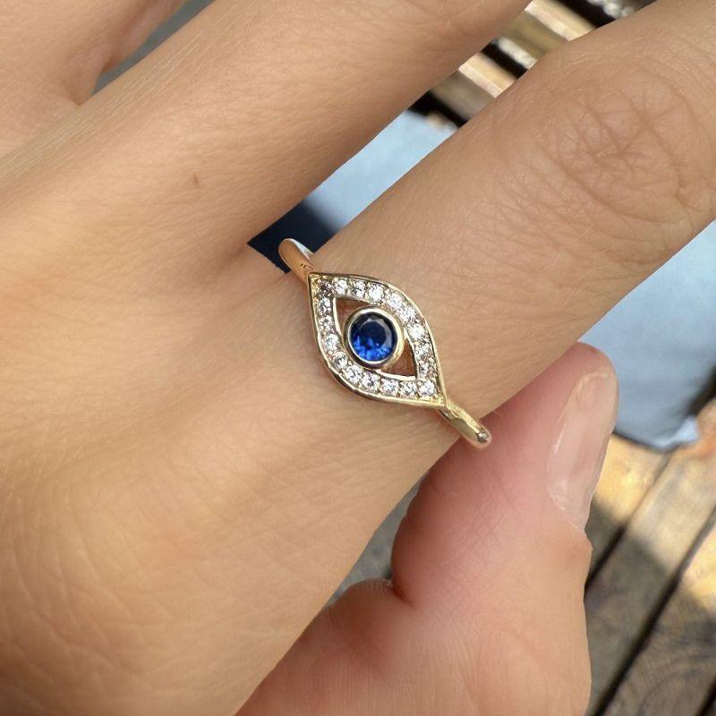 ANEL OLHO GREGO CRAVEJADO REGULAVEL