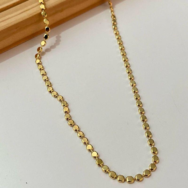 CHOKER BOLINHAS ACHATADAS