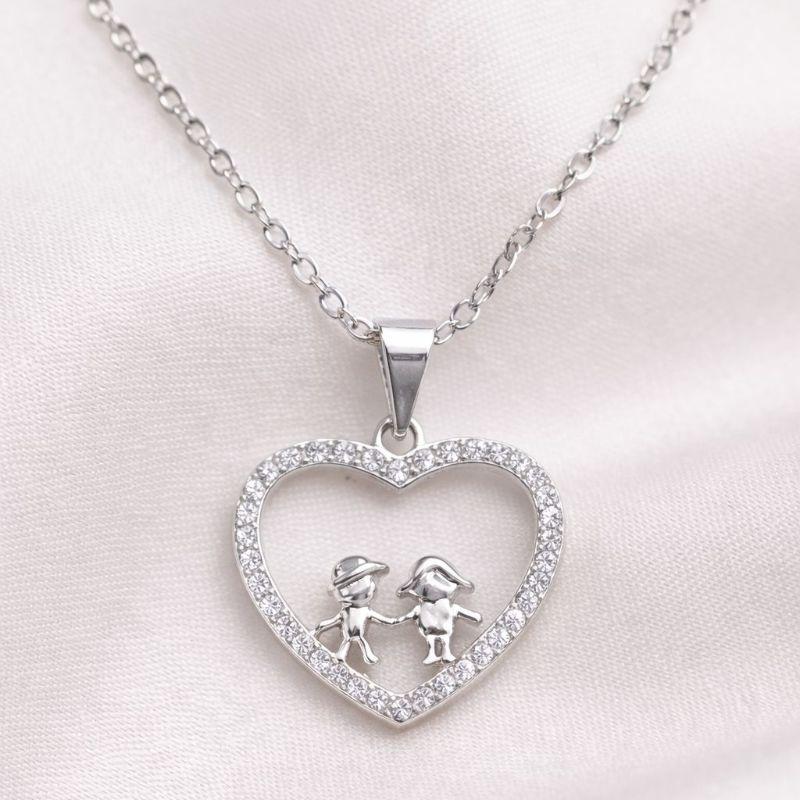 COLAR CORAÇAO CRAVEJADO CASAL