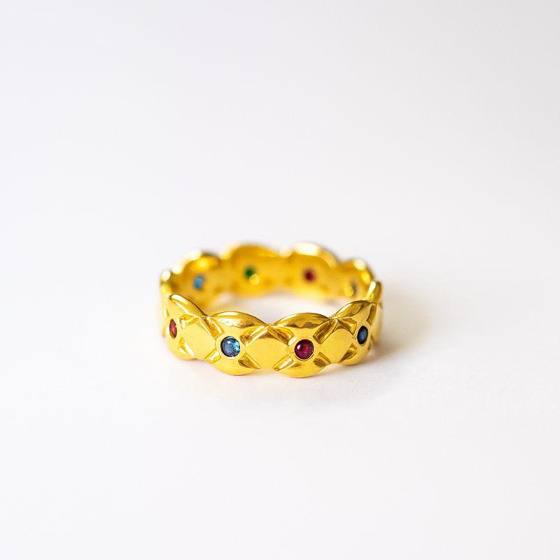 ANEL C/ PEDRA COLORIDA