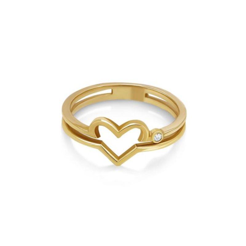 ANEL CORAÇAO VAZADO C/ PONTO DE LUZ