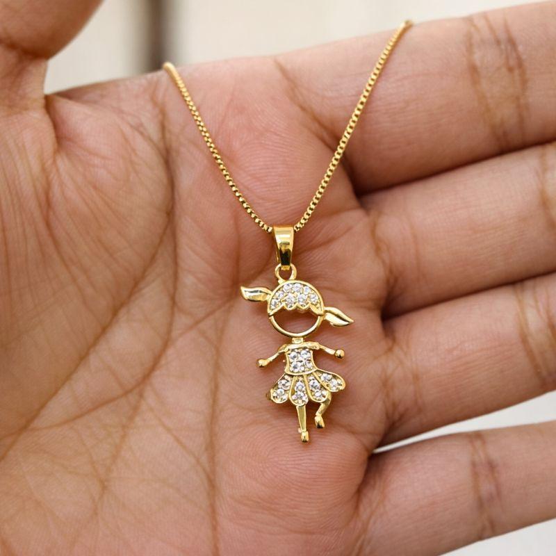 COLAR MENINA BAILARINA CRAVEJADA