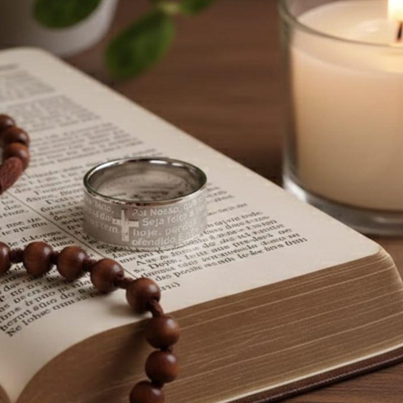 ALIANÇA ORAÇAO DETALHE AÇO