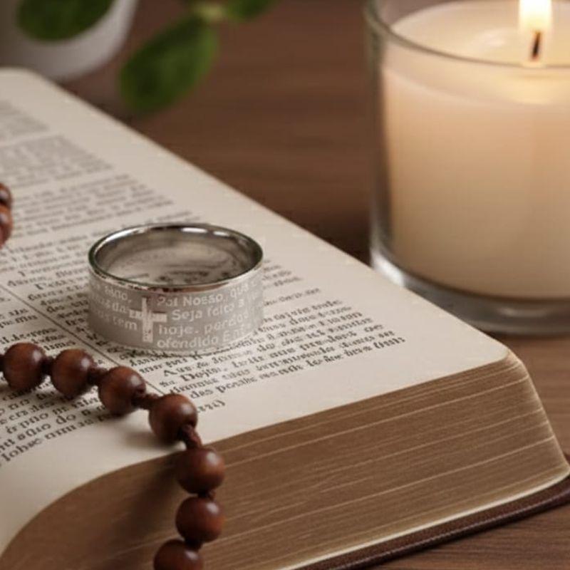 ALIANÇA ORAÇAO DETALHE AÇO