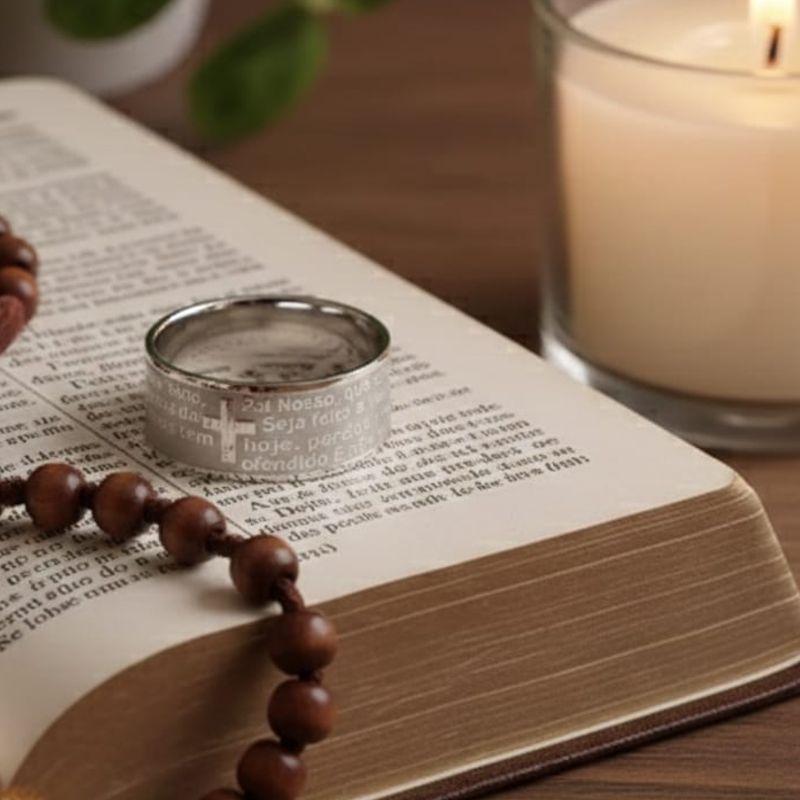 ALIANÇA ORAÇAO DETALHE AÇO