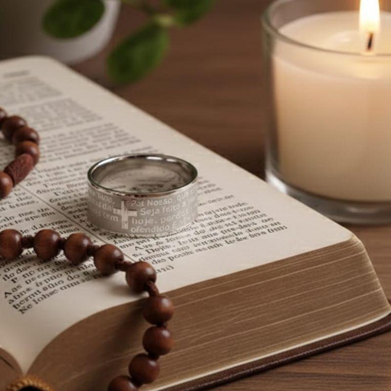 ALIANÇA ORAÇAO DETALHE AÇO