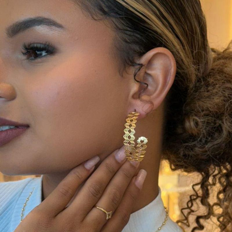 ARGOLA DUPLA ONDULADA