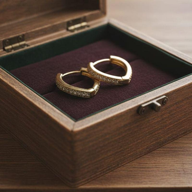 ARGOLA OVAL CRAVEJADA MEDIA