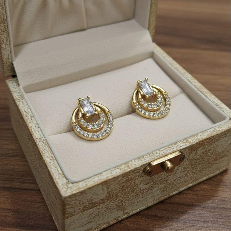 BRINCO OVAL 2 LINHA C/ ZIRCONIA