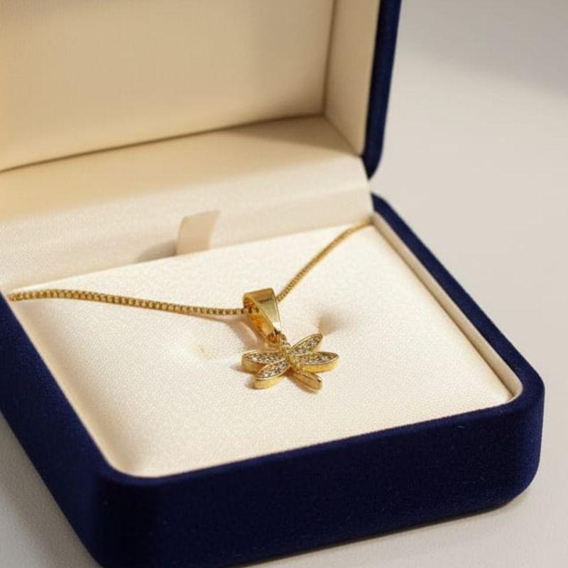 COLAR LIBELULA CRAVEJADA