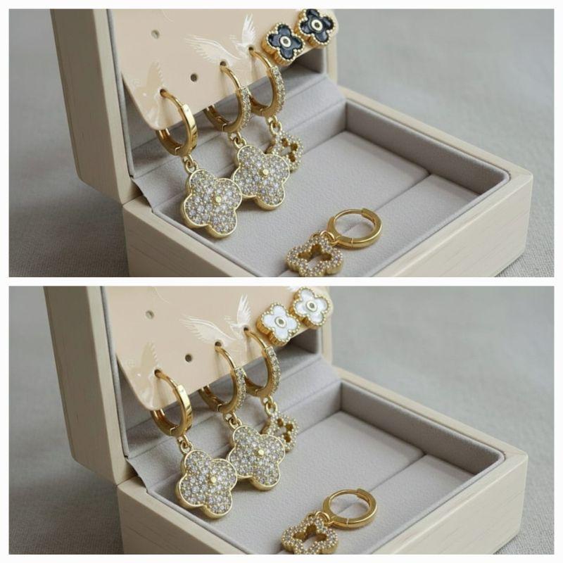 TRIO DE ARGOLA TREVO