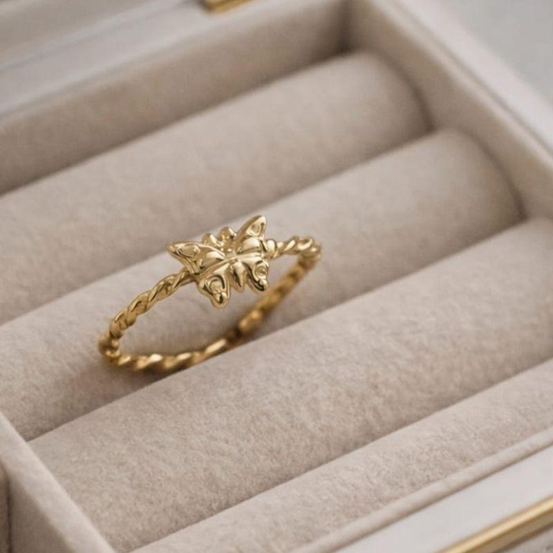 ANEL BORBOLETA  TRANÇADO