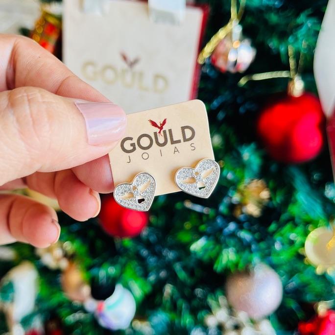 BRINCO CORAÇÃO PASSARO VAZADO