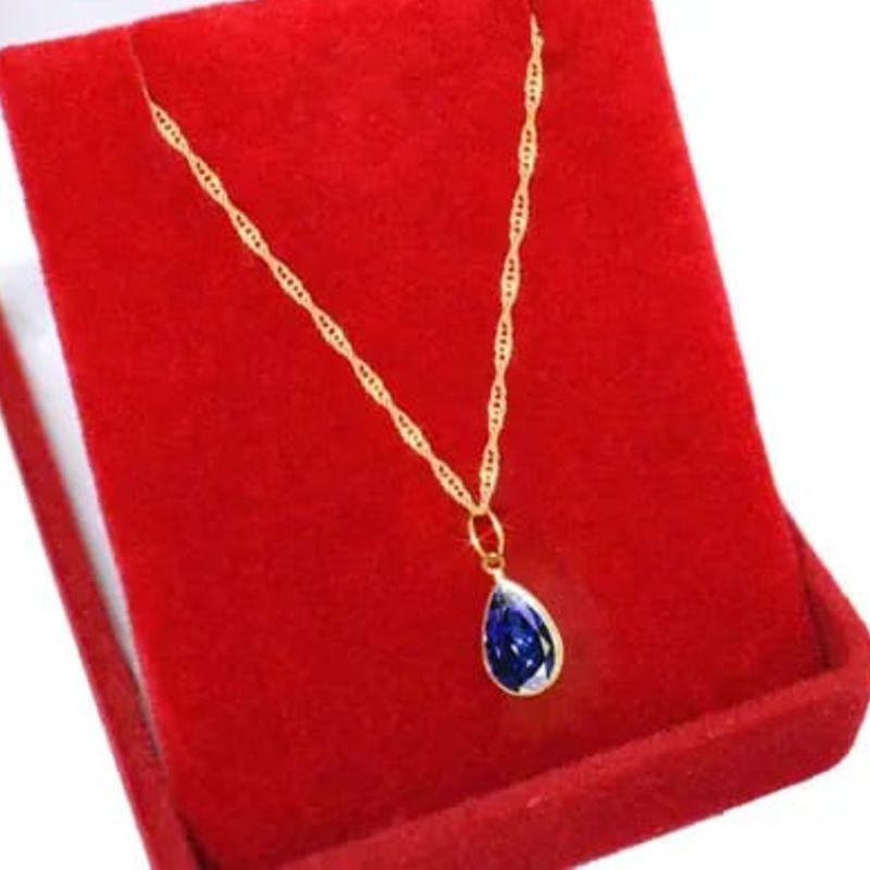 COLAR GOTA SAFIRA