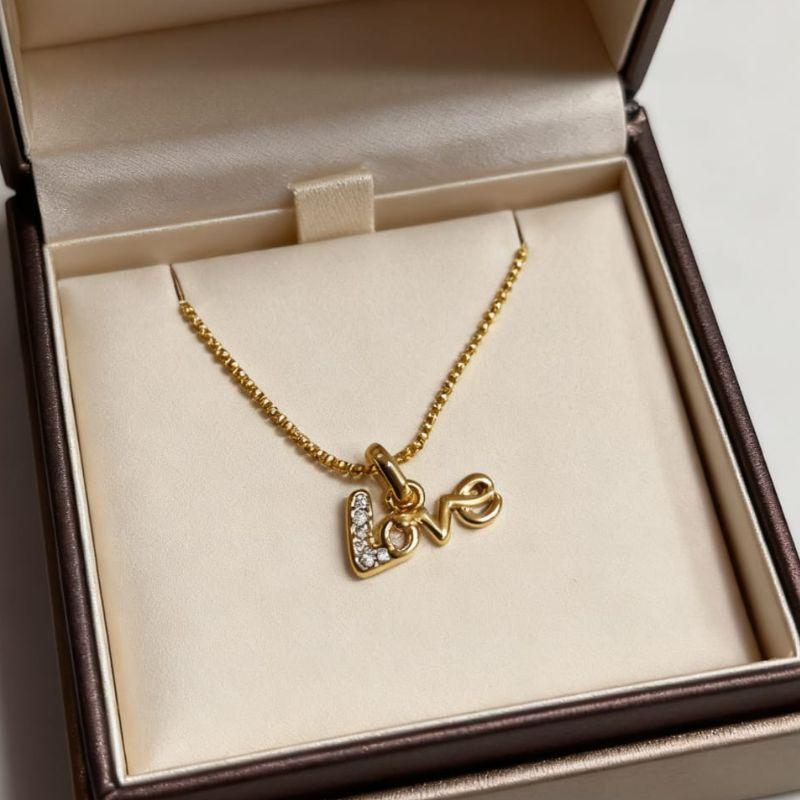 COLAR LOVE COM ZIRCONIA