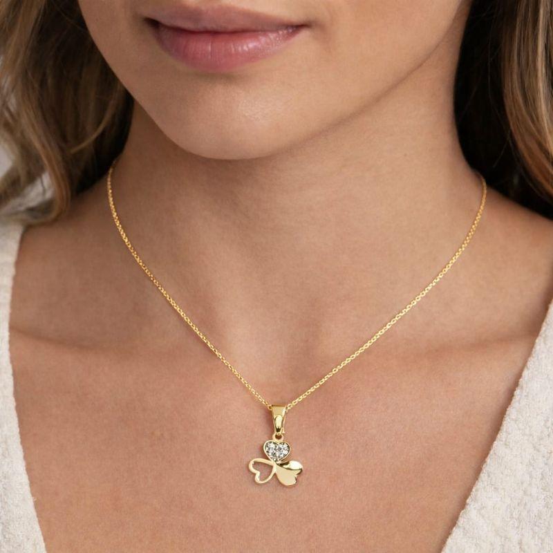 COLAR TREVO ZIRCONIA P