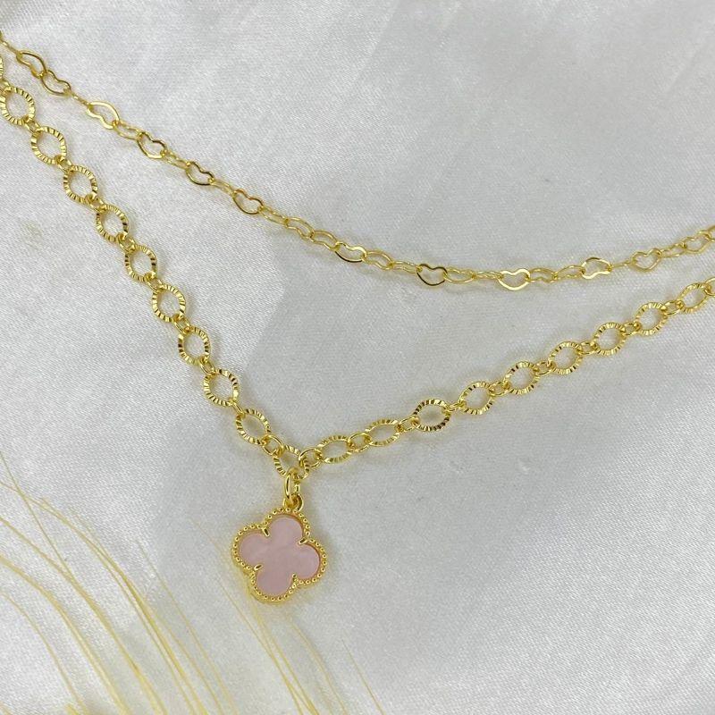 PULSEIRA DUPLA TREVO BRANCO