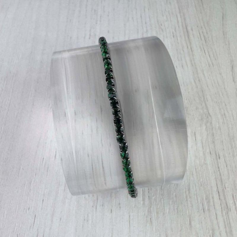 PULSEIRA EM ZIRCONIA VERDE