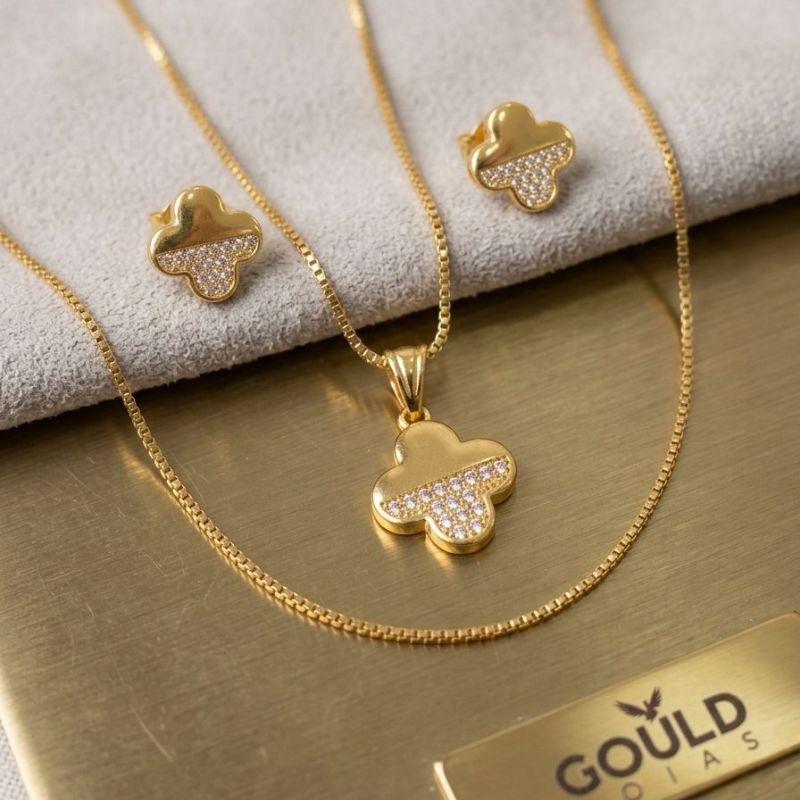 CONJUNTO TREVO C ZIRCONIAS