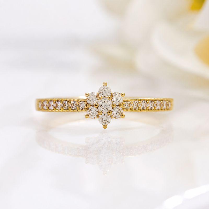 ANEL FLOR CRISTAL CRAVEJADA