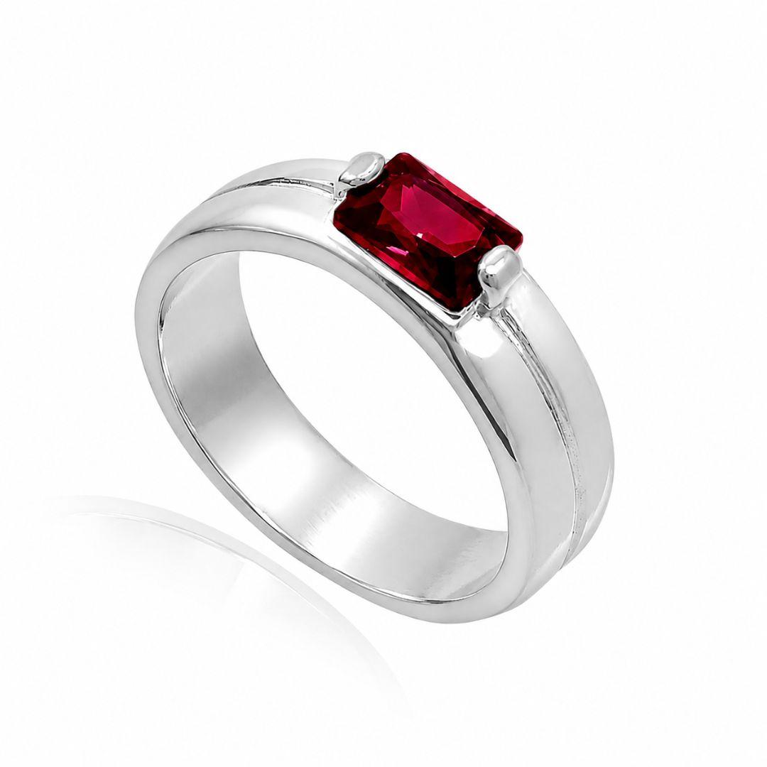 ANEL MASCULINO PEDRA VERMELHA
